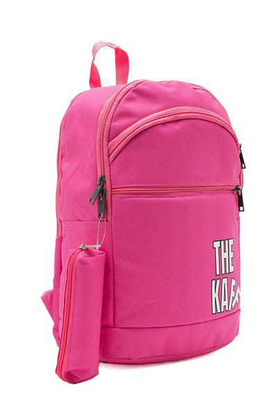 KAFF 00511-Ροζ 4-Eye Laptop Functional School Backpack - Για αθλητικά ταξίδια με θήκη για στυλό και