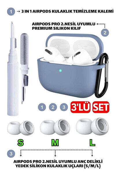 EWEC Pro 2.Nesil Uyumlu Silikon Kılıf, Anc Delik Yedek Silikon Uçları (S,M,L)...