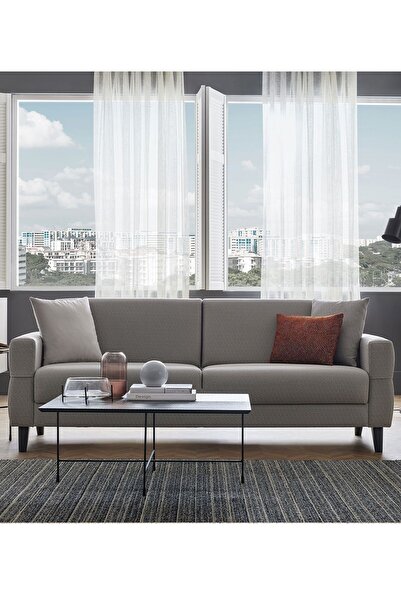 Enza Home Astera Koltuk Takımı 3+1 - Açık Gri