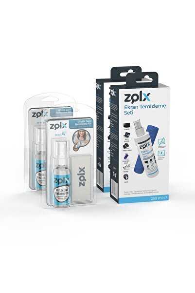 zolx 250ml Ekran Temizleme + Gözlük Temizleme Kiti 30ml 2 Li Set Led Tv ,Bilg...
