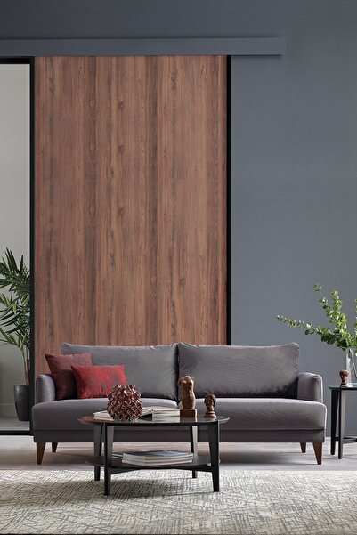 Enza Home Fiore 2'li Yataklı Koltuk (koyu Gri - Kadife Desenli Kumaş)