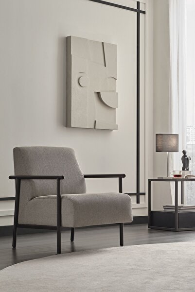 Enza Home Berta Berjer, Keten Dokulu - Bej