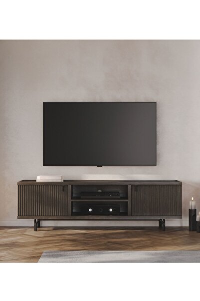 Enza Home Austin TV Sehpası, 200x60 cm - Koyu Meşe