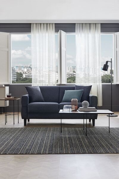 Enza Home Astera 2'li Koltuk, Kadife Dokulu - Petrol Yeşil