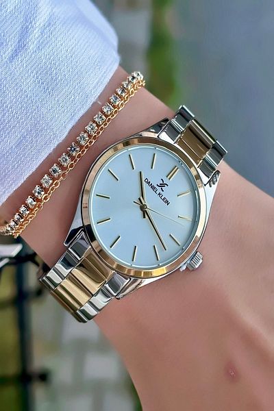 Daniel Klein New Season Stainless Steel Cord Women's Wristwatch + Bracelet Gift
