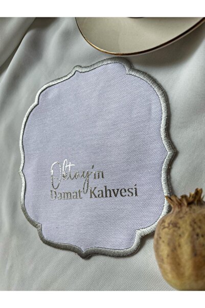 Renna Söz & Nişan Tepsisi Için Söz Mendili Kişiye Özel Kenarları Nakışlı