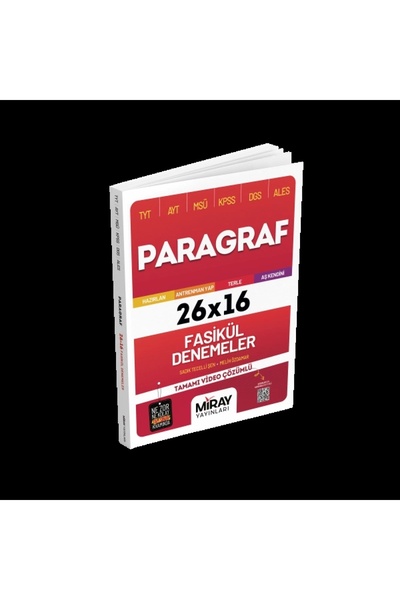 Miray Yayınları Miray TYT Paragraf 16 Deneme