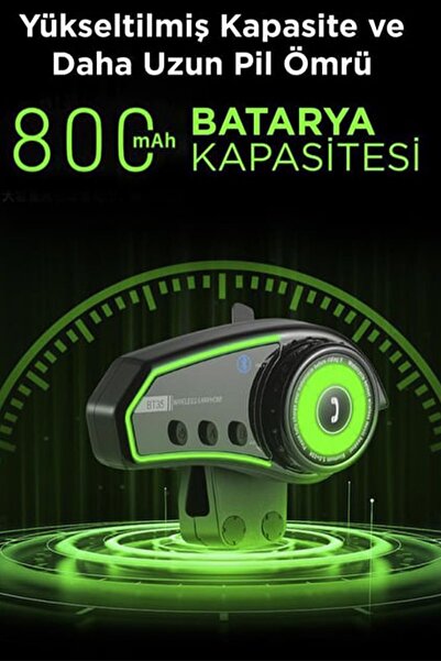 TECHNOMEN Bt35 Kask Kulaklık Rgb Işıklı Motosiklet Bluetooth Kulaklık 5.3 Çağrı Gürültü Önleyici Su Geçirmez