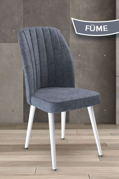 Canisa Platinum Serisi, Üst Kalite Yemek Odası Sandalyesi, Metal Beyaz Iskele...