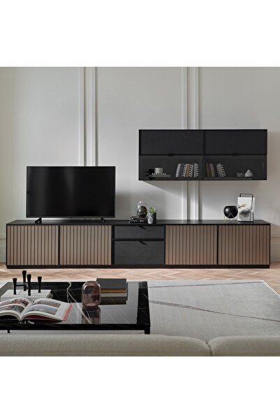 Enza Home Riga Tv Ünitesi Seti 3 - Ceviz