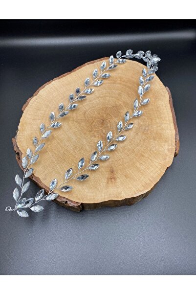 Gelintacım Coroană și accesoriu de păr elegant pentru mireasă cu piatră de cr...