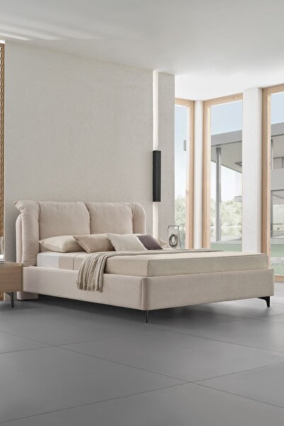 Enza Home Terra Başlıklı Baza 2'li Set - Krem