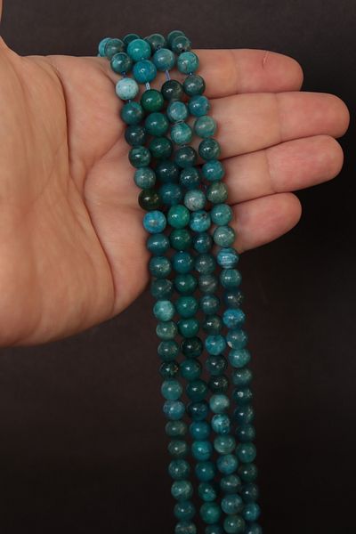 CessNova 8mm Apatite Natural Stone String - Certified (1 Piece)