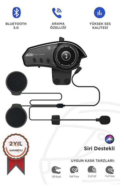 TECHNOMEN Bt35 Kask Kulaklık Rgb Işıklı Motosiklet Bluetooth Kulaklık 5.3 Çağrı Gürültü Önleyici Su Geçirmez