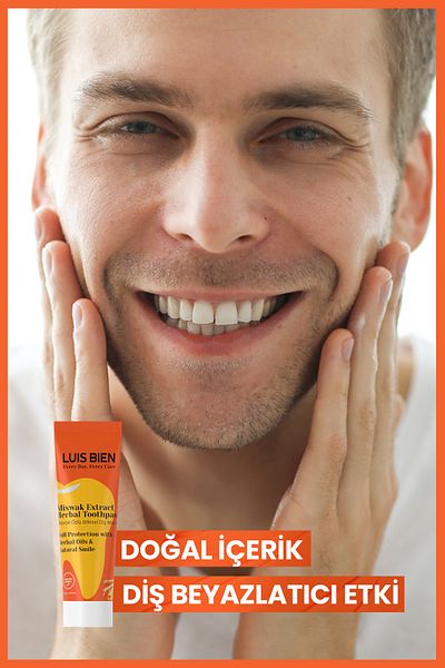 Luis Bien 75 ml Whitening Toothpaste - Miswac Extract, Herbal Content, Anti-Odor