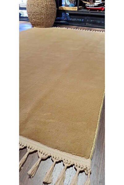 New Color Peluş Puffy Yıkanabilir Kaymaz Oturma Odası Salon Mutfak Antre Çocuk Odası Halısı HARDAL Puffy