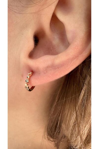 Gencay Kuyumculuk 14 Ayar Rose Altın Halka Küpe