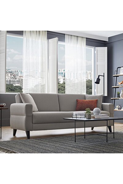 Enza Home Astera 3lü Yataklı Koltuk - Açık Gri