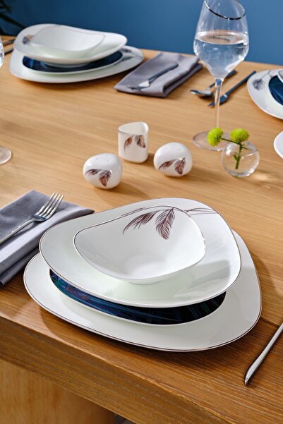 Karaca Fine Pearl Extra Selva 62 Parça 12 Kişilik Yemek Takımı