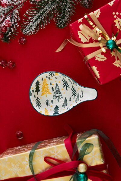 Karaca New Year Pine Tree Drop Snack Bowl 10 Cm