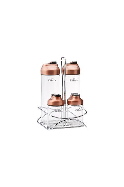 Karaca Dimple Cooper 5 Piece Glass Salad Set