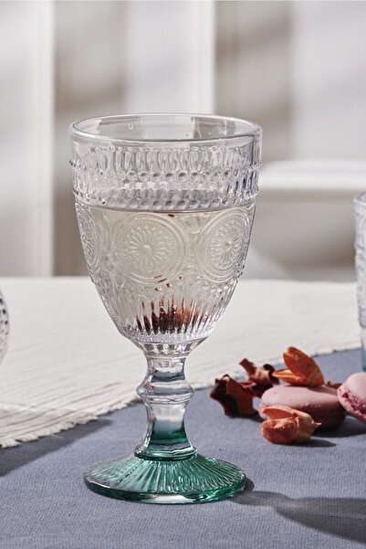 Karaca Sunflower Tekli Kadeh Yeşil 314 ml