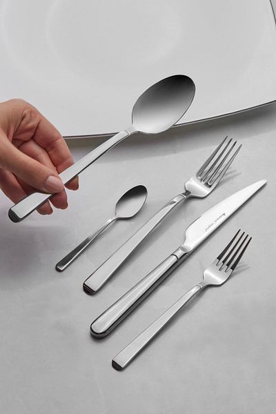 Karaca Eris 60 Pieces Elegance Fork Spoon Knife Set for 12 Persons