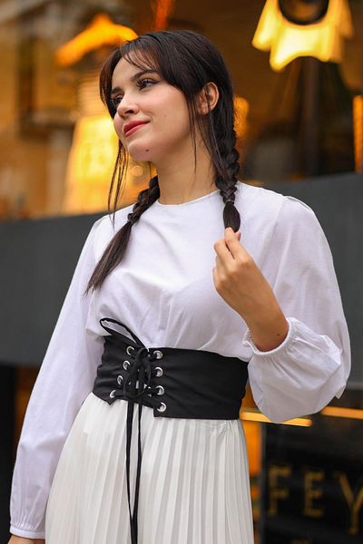 meqlife Cureaua Corset Neagra - Accesoriu vestimentar