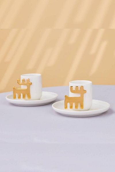 Karaca 50th Anniversary Signature Collection Kaffeetassen-Set für 2 Personen 80 ml