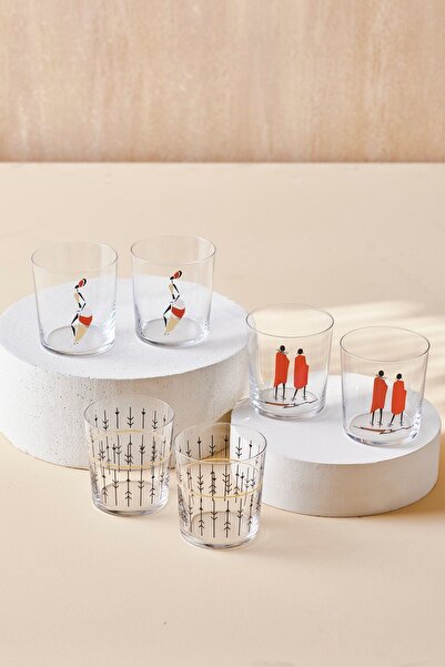 Karaca اتنيكو مجموعة 6 أكواب مياه 350 مل