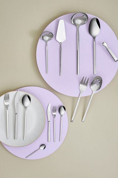 Karaca Carmelo 91 Pieces - 12 Person Premium Boxed Fork, Spoon and Knife Set and Serving Set