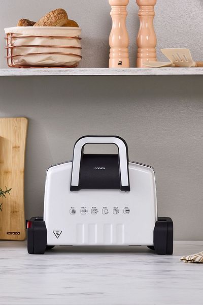 Karaca Future Pearl White Toaster 1800W 4 Slice Capacity