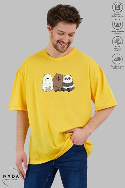 Nyda Collections Μπλουζάκι Unisex Crew Neck We Bare Bears με στάμπα βαμβακερό...
