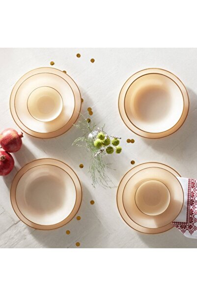 Karaca Retro New Krem 18 Parça 6 Kişilik Yemek Takımı