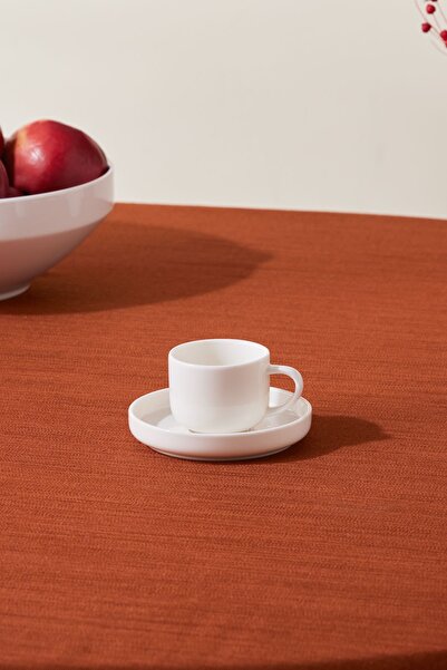 Karaca 90 ml Stream Basic Line Coffee Cup and Saucer