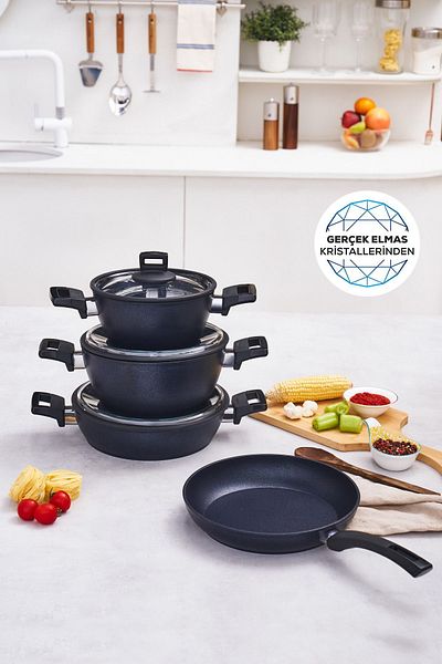 Karaca Biodiamond Powerful Plus 7 Piece Cookware Set