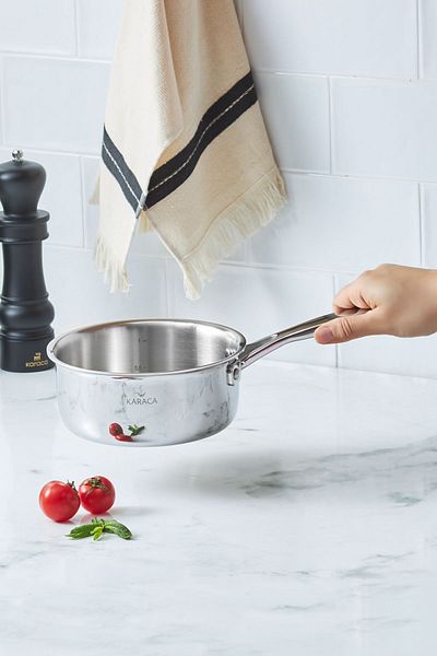 Karaca 3ply Powersteel 316 Steel Induction Base Honeycomb Milk Bowl/Sauce Bowl 16 Cm 1.4 Lt