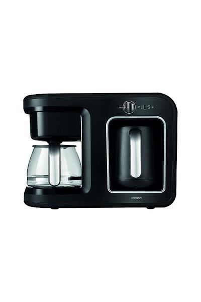 Karaca Hatır Plus 2 In 1 Coffee Machine Black Chrome