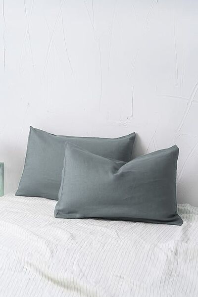 Enlora Home طقم غطاء وسادة أساسي مكون من قطعتين من Green Road