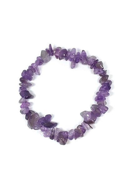 Stoneday Purple Amethyst Natural Stone Gold Detailed Bracelet