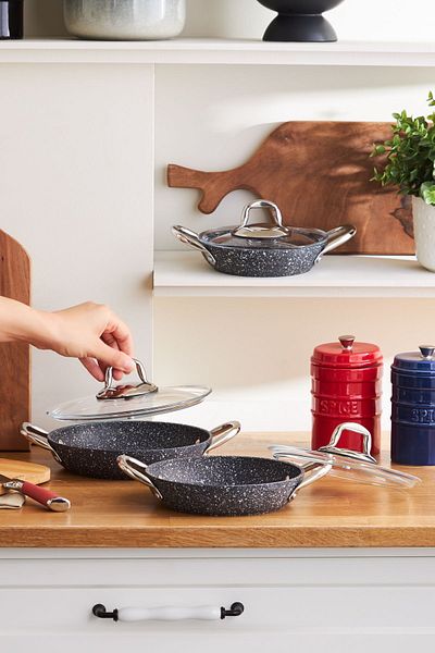 Karaca Biogranit Navy Stone 6 Piece Saucepan Set