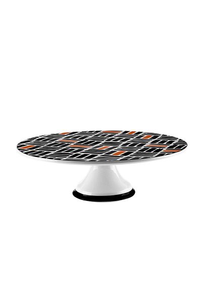 Karaca Monstera Porcelain Footed Serving Plate 30 Cm