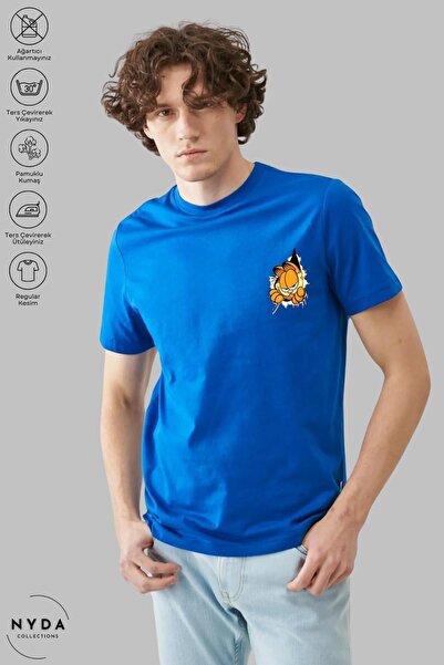 Nyda Collections Garfield majica sa printom, unisex, velika pamučna majica - ...