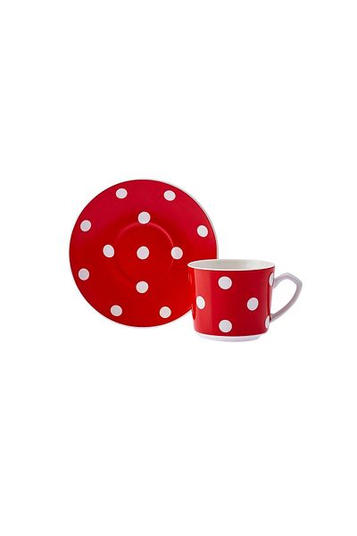 Karaca Nokta 6-Person Coffee Cup Set - 80 Ml