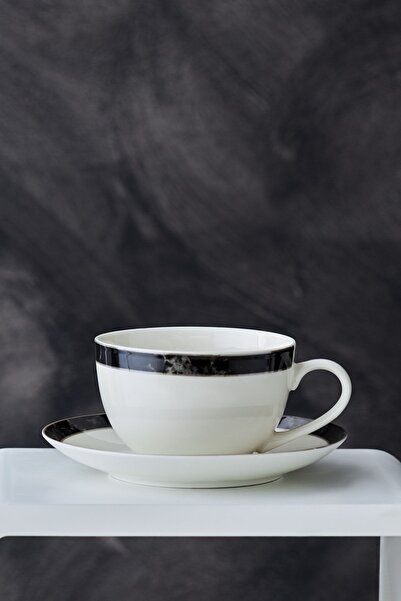 Karaca Damalı Tek Kişilik Porselen Kahve Fincan Takımı 220 ml