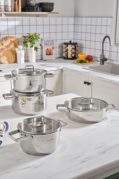 Karaca Valora Induction Base 8 Piece Steel Pot Set