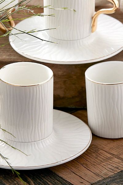 Karaca Aged 6-Person Coffee Cup Set 80 ml