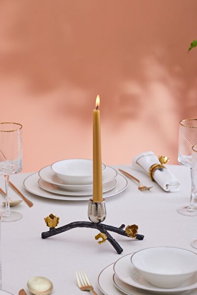 Karaca Tulip Naturel Ayaklı Şamdan