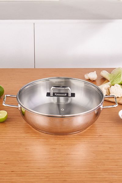 Karaca Grace Induction Based Steel Pot 30 Cm 6 Lt