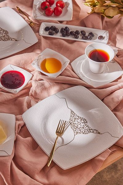 Karaca Fine Pearl Era 26 Piece Breakfast Serving Set for 6 Persons